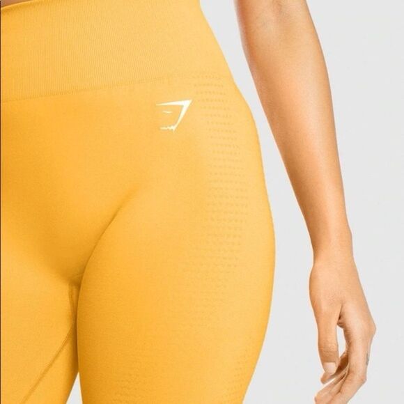 Gymshark Vital Seamless 2.0 Leggings in Yellow Marl - Picture 4 of 12